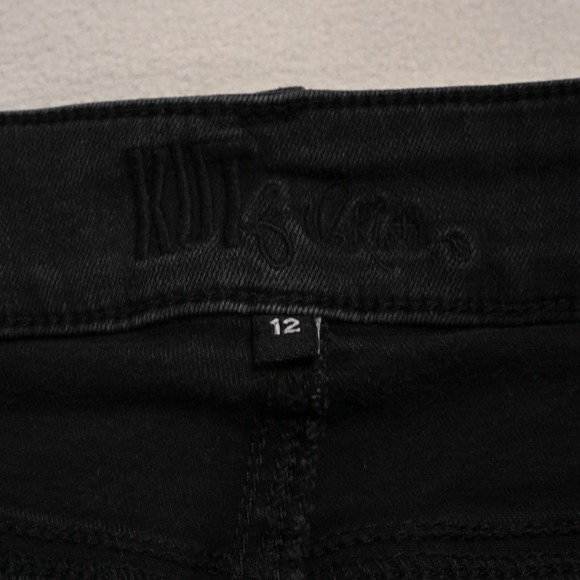 KUT From The Kloth Jeans Womens 12 Nicole Bootcut Belt Loops Dark Wash Black - Picture 13 of 14